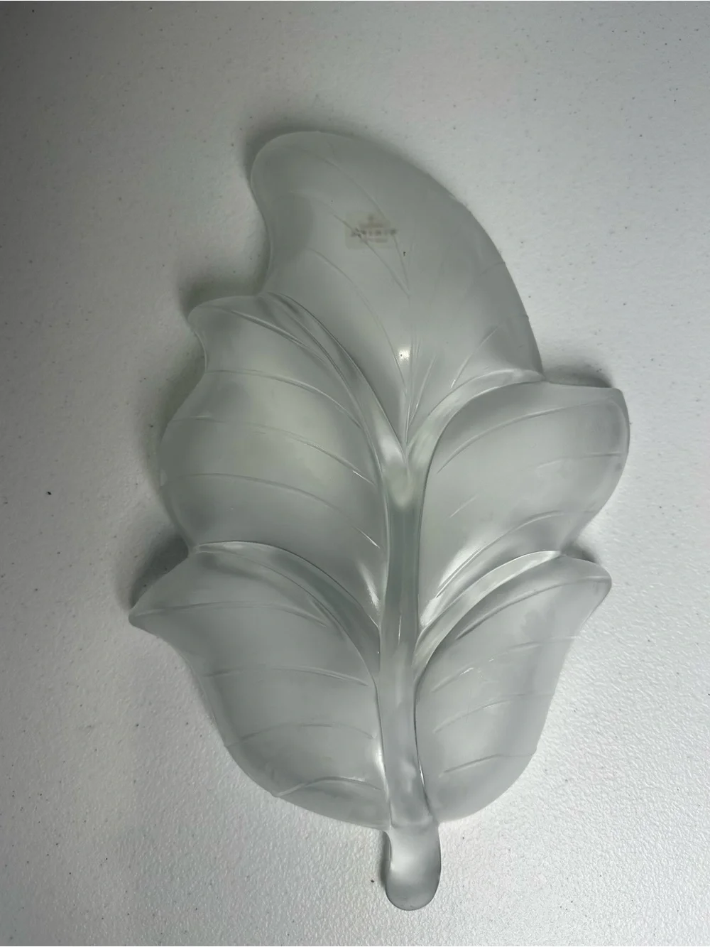 Viking Clear Glass Leaf Decorative Platter - Clear